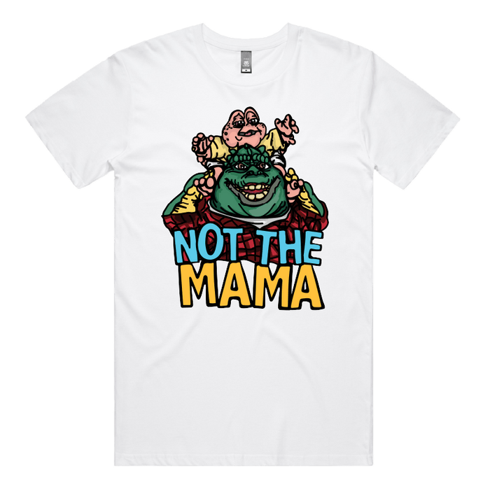 S / White / Large Front Design Not The Mama 🦕🍳 - Men's T Shirt