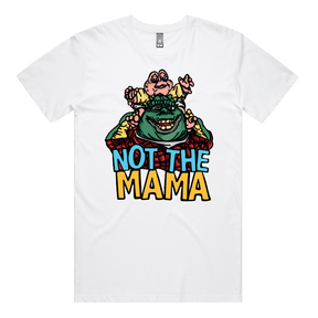S / White / Large Front Design Not The Mama 🦕🍳 - Men's T Shirt