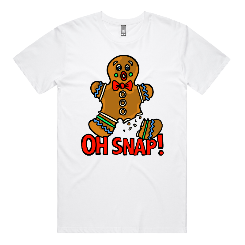 S / White / Large Front Design Oh Snap! 🫰 - Men's T Shirt