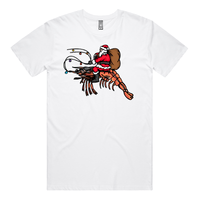 S / White / Large Front Design Prawndolph 🦐🦌 - Men's T Shirt