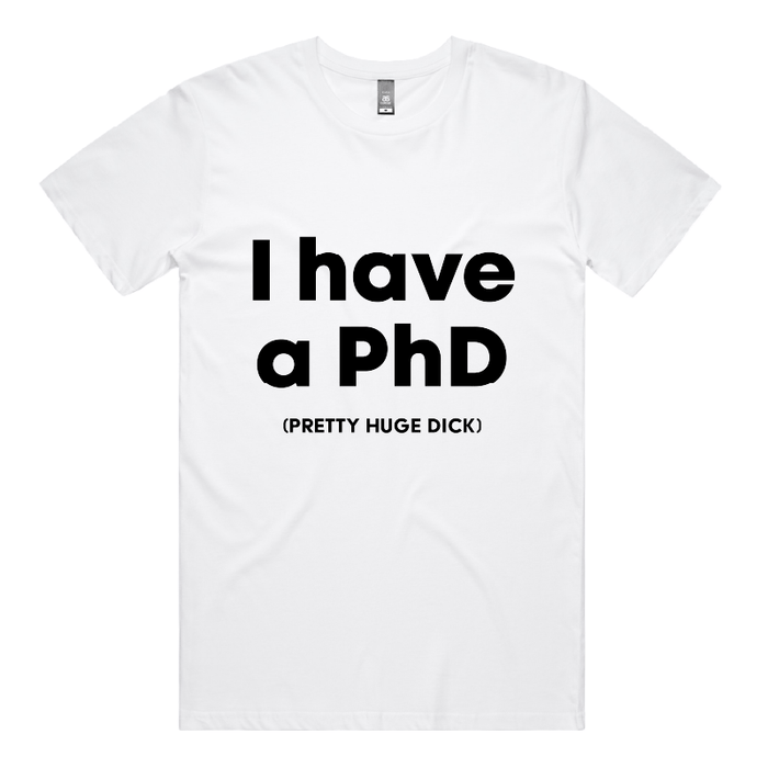 S / White / Large Front Design Pretty Huge.....🎓 - Men's T Shirt