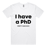 S / White / Large Front Design Pretty Huge.....🎓 - Men's T Shirt