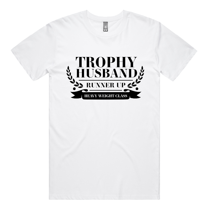 S / White / Large Front Design Runner Up Husband 👨🥈 – Men's T Shirt