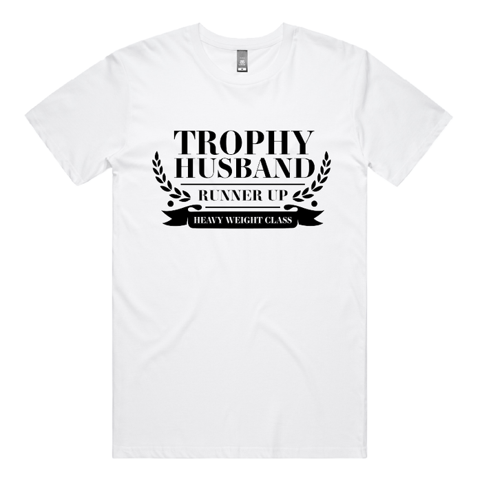 S / White / Large Front Design Runner Up Husband 👨🥈 – Men's T Shirt