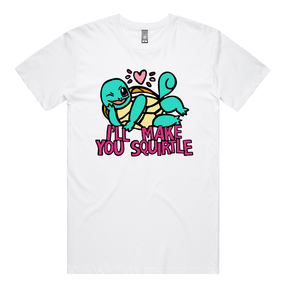 S / White / Large Front Design Squirtle Love ❤️💦 – Men's T Shirt