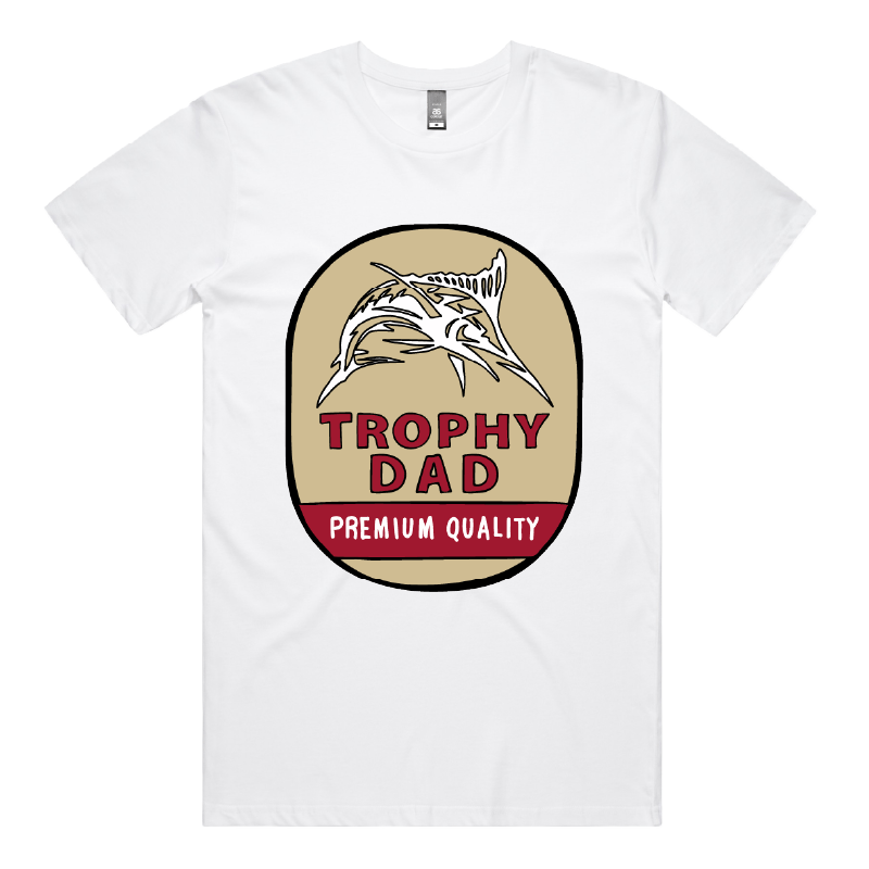 S / White / Large Front Design Trophy Dad Northern 🍺🏆 – Men's T Shirt