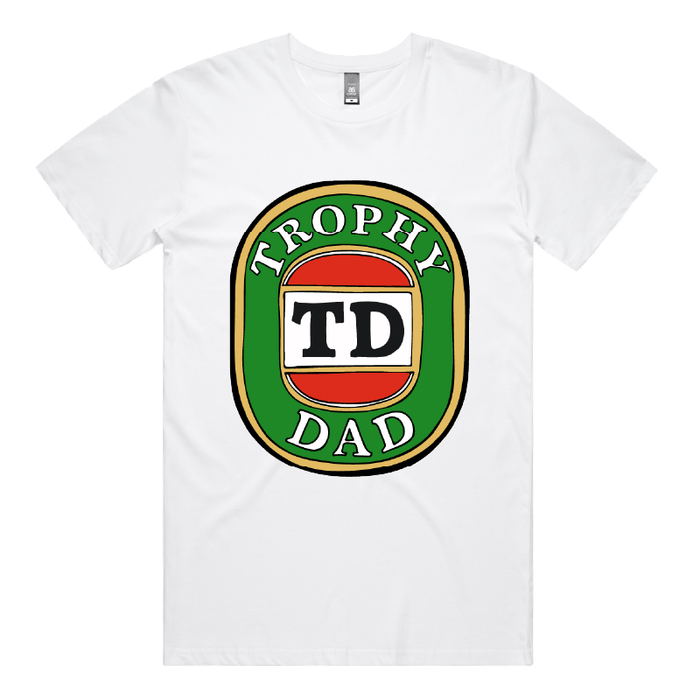 S / White / Large Front Design Trophy Dad Victor Bravo 🍺🏆 – Men's T Shirt