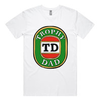 S / White / Large Front Design Trophy Dad Victor Bravo 🍺🏆 – Men's T Shirt