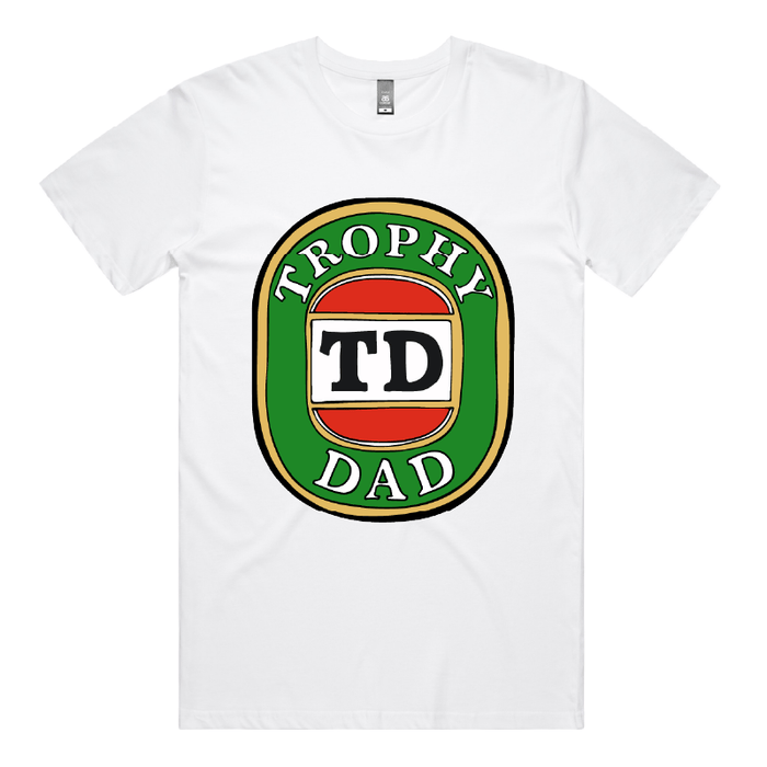 S / White / Large Front Design Trophy Dad Victor Bravo 🍺🏆 – Men's T Shirt