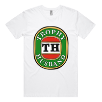 S / White / Large Front Design Trophy Husband Victor Bravo 🍺🏆 – Men's T Shirt