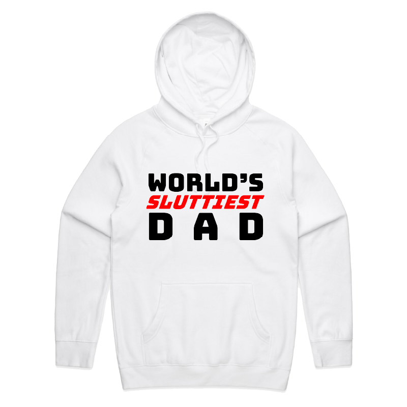 S / White / Large Front Print Baddie Daddy 👴💋 – Unisex Hoodie