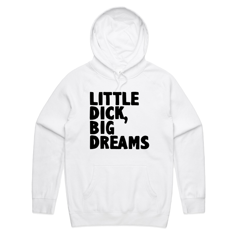 S / White / Large Front Print Big Dreamer 🍆💭 – Unisex Hoodie
