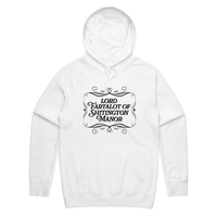 S / White / Large Front Print Lord Fartalot 👑💨 – Unisex Hoodie