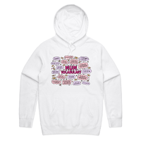 S / White / Large Front Print Mum's Vocab 👩💬 – Unisex Hoodie