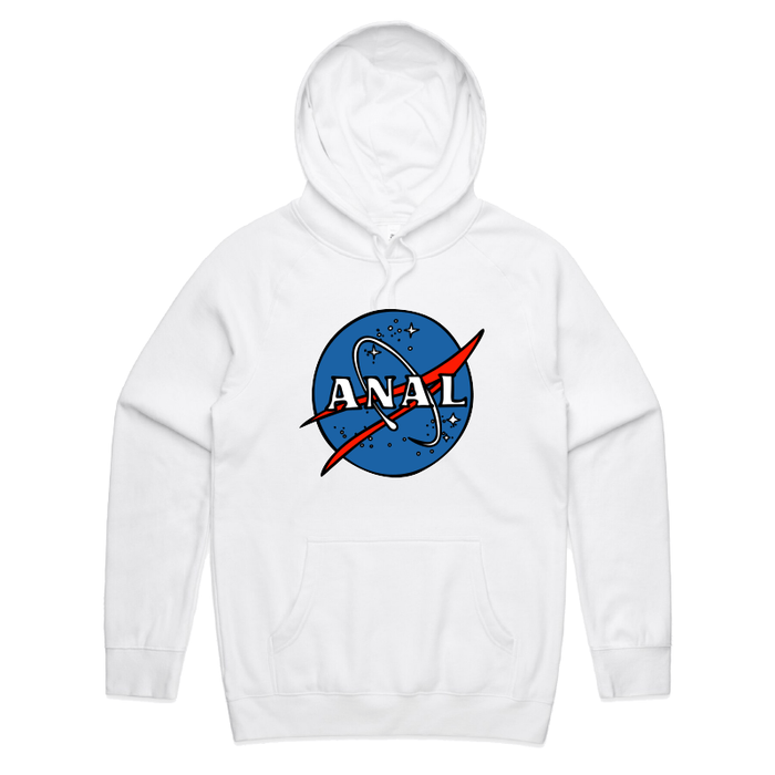 S / White / Large Front Print N-ASS-A 🪐 – Unisex Hoodie