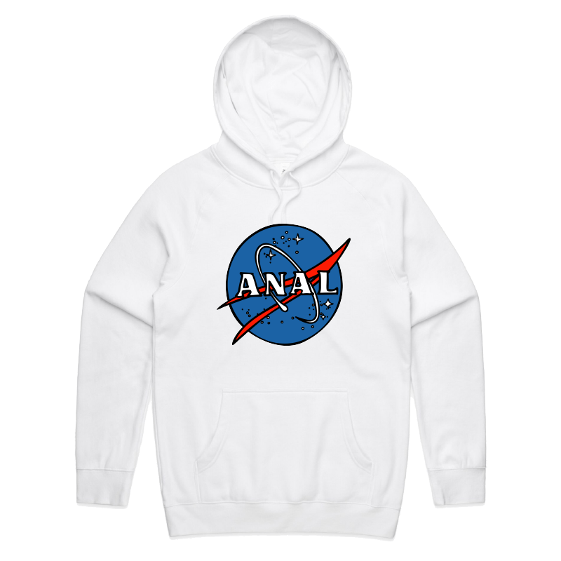 S / White / Large Front Print N-ASS-A 🪐 – Unisex Hoodie