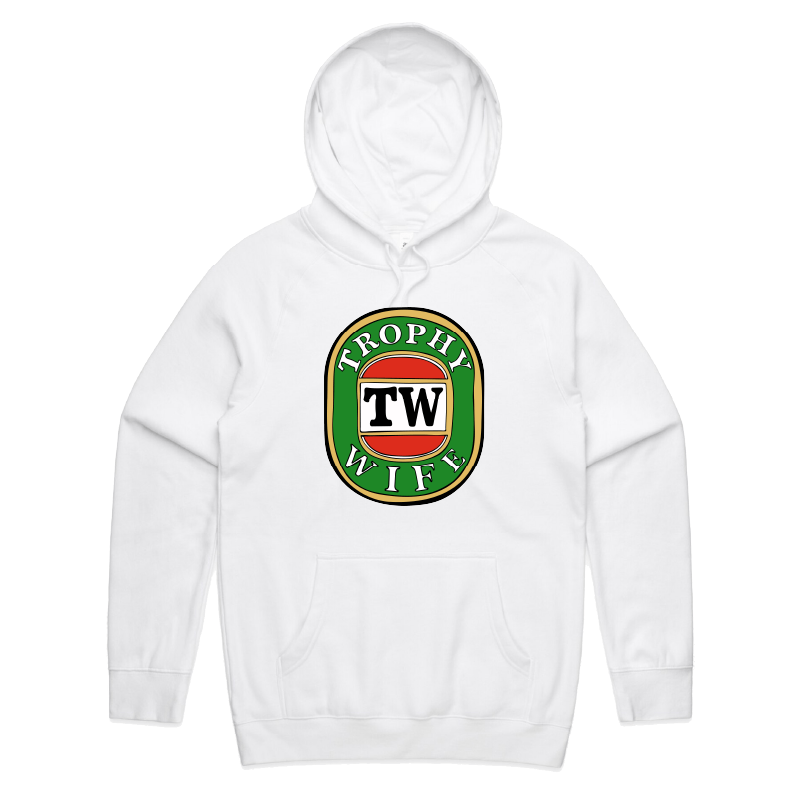 S / White / Large Front Print Trophy Wife Victor Bravo 🍺🏆 – Unisex Hoodie