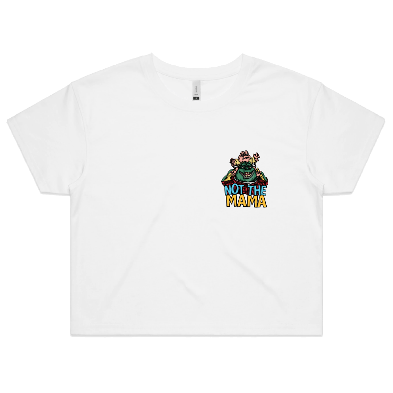 S / White Not The Mama 🦕🍳 - Women's Crop Top