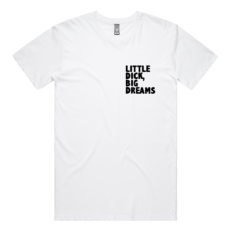 S / White / Small Front Design Big Dreamer 🍆💭 – Men's T Shirt