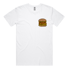 S / White / Small Front Design Hi Hungry, I'm Dad 🍔 - Men's T Shirt