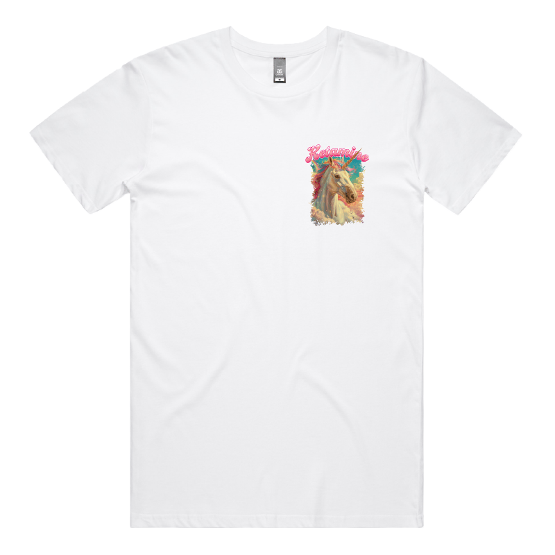 S / White / Small Front Design Ketamine Unicorn 💉🦄 - Men's T Shirt