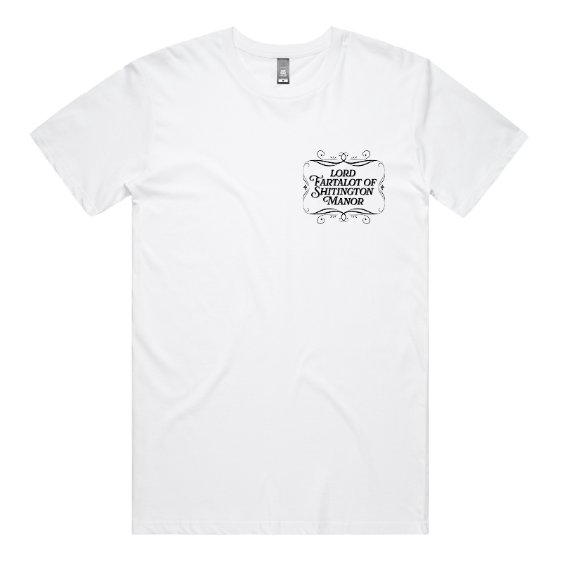 S / White / Small Front Design Lord Fartalot 👑💨 – Men's T Shirt