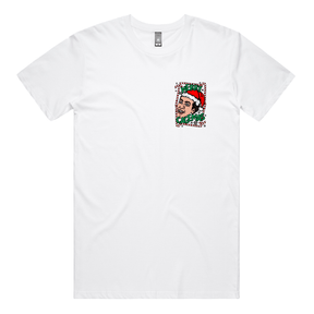 S / White / Small Front Design Merry Cagemas Saint Nicholas 🤪🎅 - Men's T Shirt