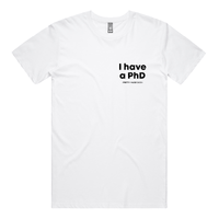 S / White / Small Front Design Pretty Huge.....🎓 - Men's T Shirt