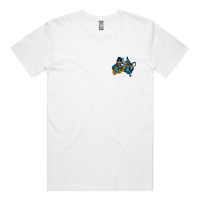 S / White / Small Front Design Rex Hunt Fishing 🎣🛥️ - Men's T Shirt
