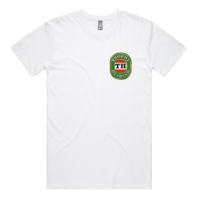 S / White / Small Front Design Trophy Husband Victor Bravo 🍺🏆 – Men's T Shirt