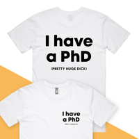 S / White / Small Front & Large Back Design Pretty Huge.....🎓 - Men's T Shirt