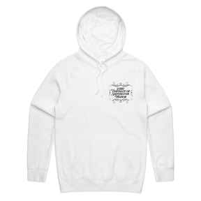 S / White / Small Front Print Lord Fartalot 👑💨 – Unisex Hoodie