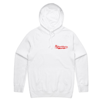 S / White / Small Front Print My Back Hurts 🧰 – Unisex Hoodie