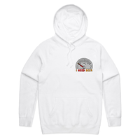S / White / Small Front Print Need Beer 🍺⛽ – Unisex Hoodie