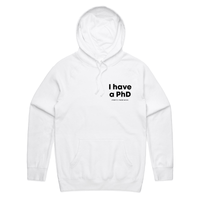 S / White / Small Front Print Pretty Huge.....🎓 - Unisex Hoodie