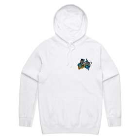 S / White / Small Front Print Rex Hunt Fishing 🎣🛥️ - Unisex Hoodie