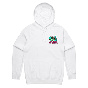 S / White / Small Front Print Squirtle Love ❤️💦 – Unisex Hoodie