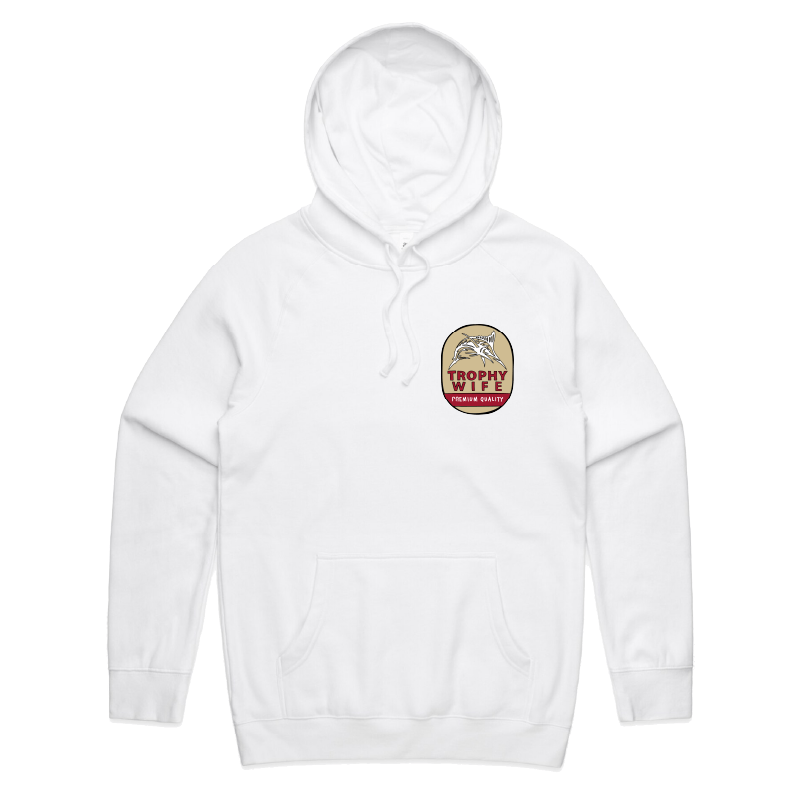 S / White / Small Front Print Trophy Wife Northern 🍺🏆 – Unisex Hoodie