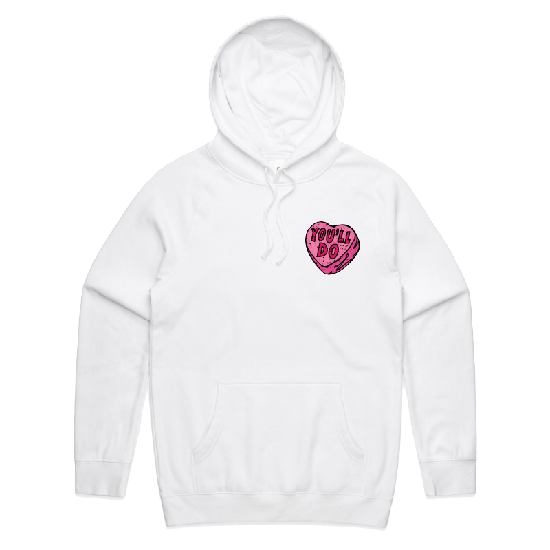 S / White / Small Front Print You'll Do 🤷‍♀️💊 – Unisex Hoodie