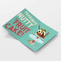 Scream & Shake Nutty Fruit Cake Christmas Card 🎄🥜