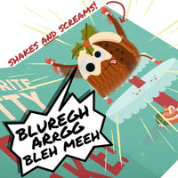 Scream & Shake Nutty Fruit Cake Christmas Card 🎄🥜