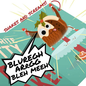 Scream & Shake Nutty Fruit Cake Christmas Card 🎄🥜