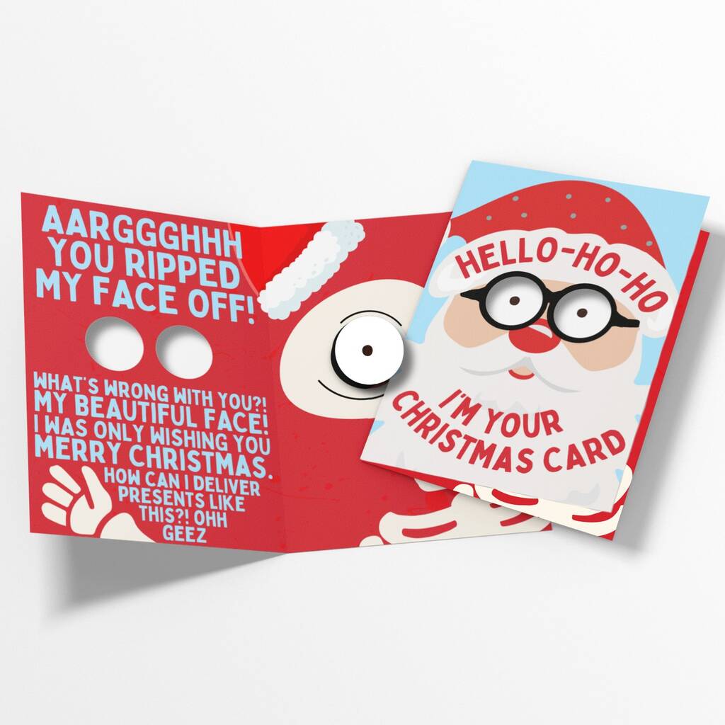 Scream & Shake Santa Christmas Card 🎅🎄