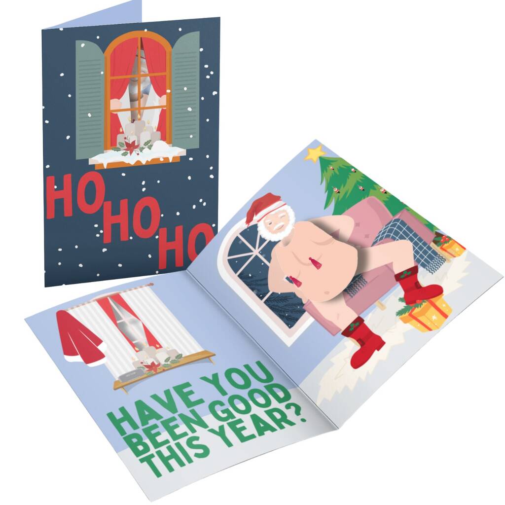 Scream & Shake Sexy Santa Christmas Card 🎅🎄