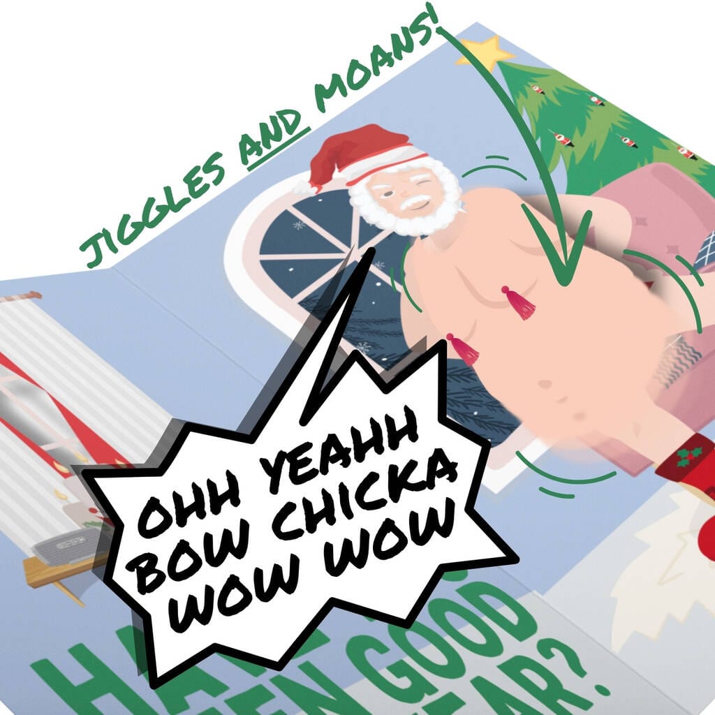 Scream & Shake Sexy Santa Christmas Card 🎅🎄