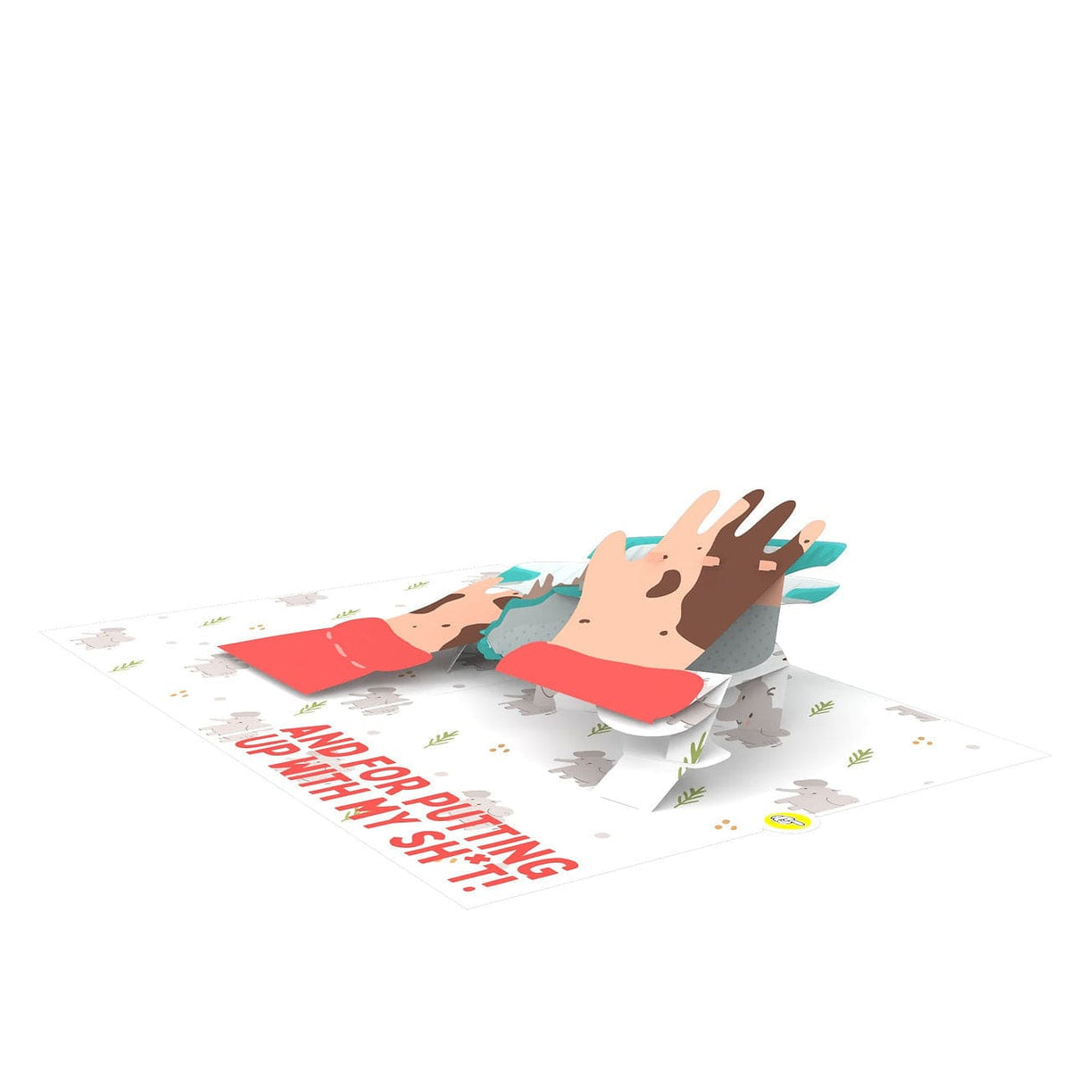 Sh*t Nappy 💩🔥 - 3D Inappropriate Greeting Card