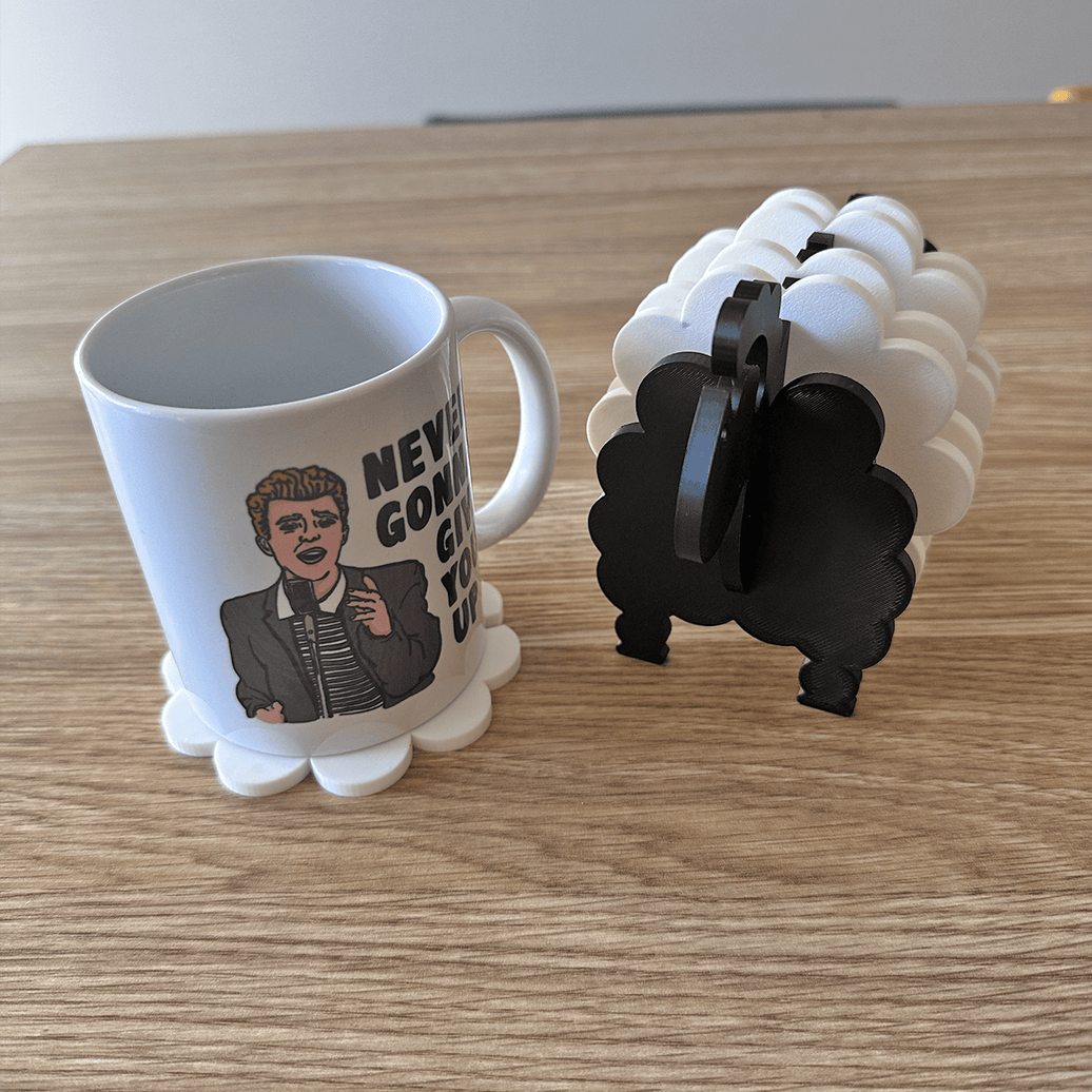 Sheep - 3D Coaster Set 🐑☁️