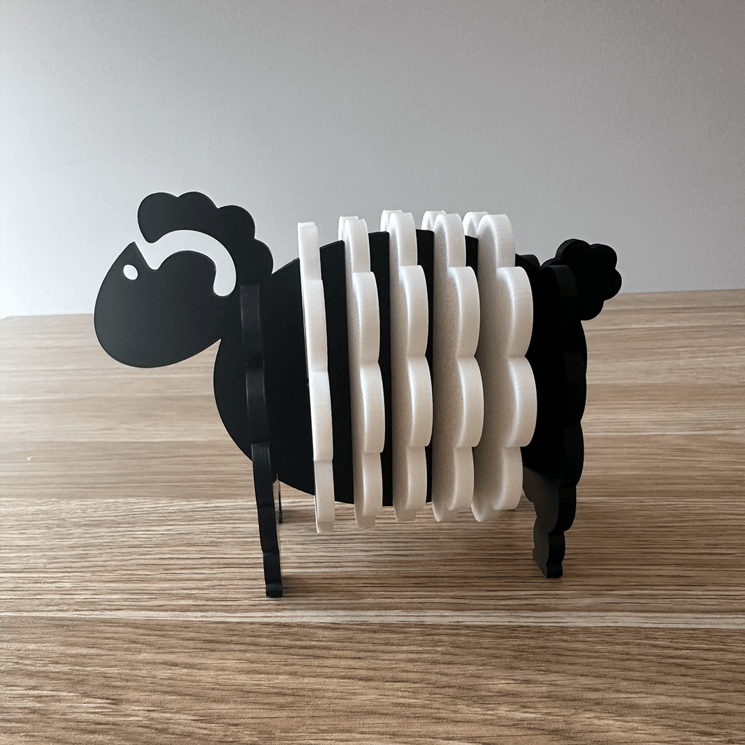 Sheep - 3D Coaster Set 🐑☁️