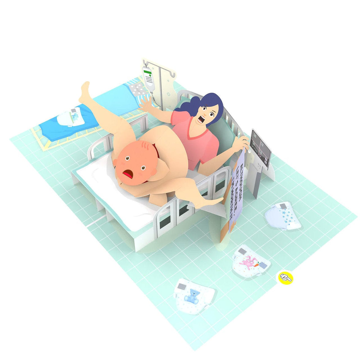 Sorry Mum 👶💦🩷 - 3D Inappropriate Greeting Card