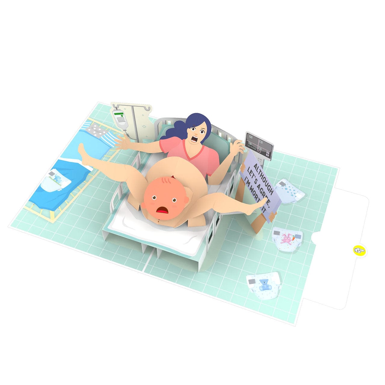 Sorry Mum 👶💦🩷 - 3D Inappropriate Greeting Card